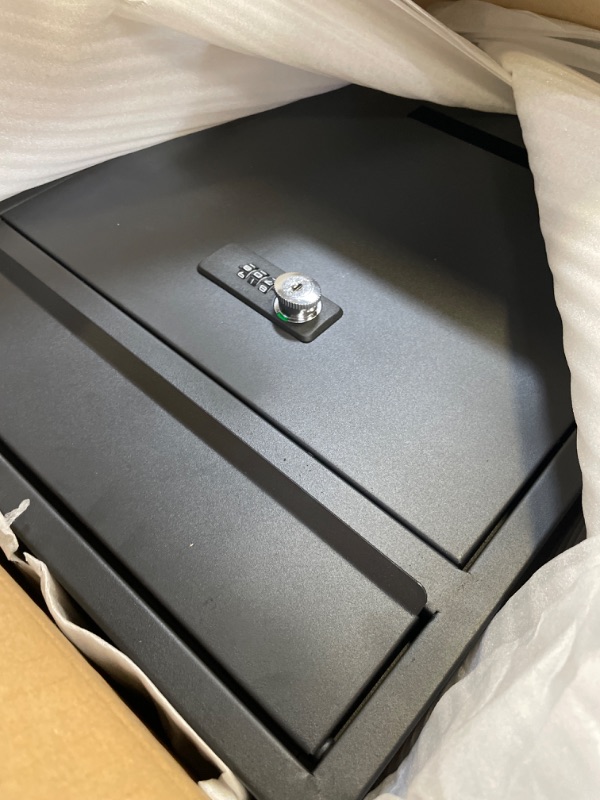 Photo 1 of Wall Mount Mailbox (Upgraded Design), 16 Inch Metal Mailbox with Key and Password Combination Lock, Waterproof Wall Mount Mailboxes for Outside, Security Drop Box with Transparent Window…