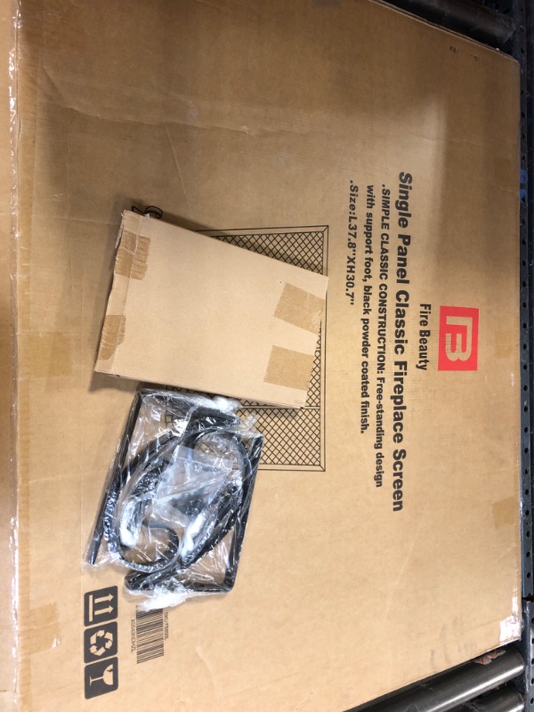 Photo 1 of Fire Beauty Flat Panel Fireplace Screen Spark Guard Wrought Metal Gate Cover for Home, Decorative Mesh Fire Place Safety Fence,Baby Safe Spark Guard Protector