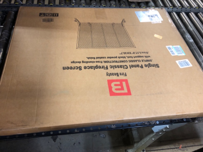 Photo 1 of Fire Beauty Flat Panel Fireplace Screen Spark Guard Wrought Metal Gate Cover for Home, Decorative Mesh Fire Place Safety Fence,Baby Safe Spark Guard Protector