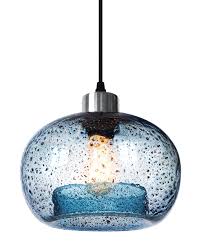 Photo 1 of CASAMOTION Pendant Lights Kitchen Island Hand Blown Glass Lighting Marble Blue Modern Farmhouse Foyer Entryway Light Fixtures Ceiling Hanging Globe Over Table Sink Brushed Nickel 9 Inch Diam