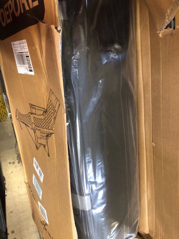 Photo 1 of POEPORE 2-Pack Reclining Camping Chair with Removable Footrest Lounge Chair with Headrest, Cotton Cushion, Portable Adjustable Folding Chairs for Adults Grey