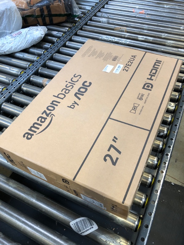 Photo 2 of Amazon Basics - 27 Inch IPS Monitor 75 Hz Powered with AOC Technology FHD 1080P HDMI, Display Port and VGA Input VESA Compatible Built-in Speakers for Office and Home, Black