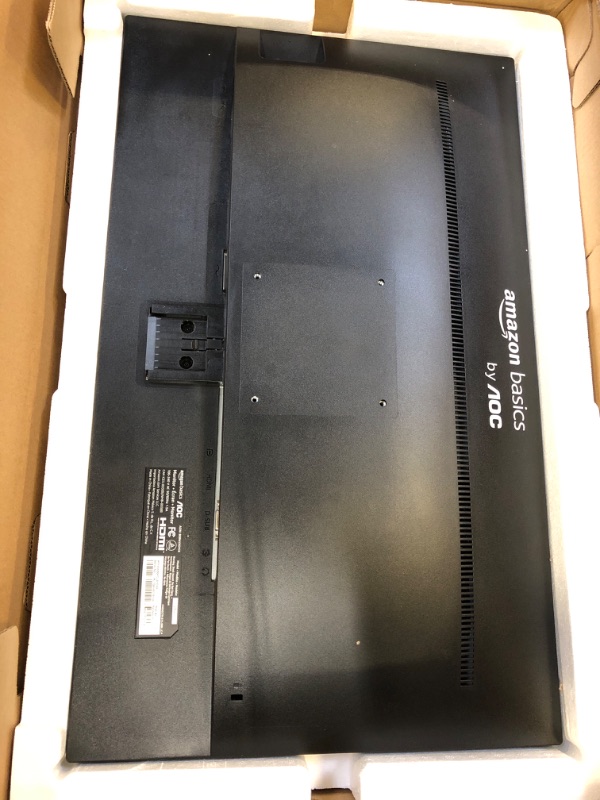 Photo 4 of Amazon Basics - 27 Inch IPS Monitor 75 Hz Powered with AOC Technology FHD 1080P HDMI, Display Port and VGA Input VESA Compatible Built-in Speakers for Office and Home, Black