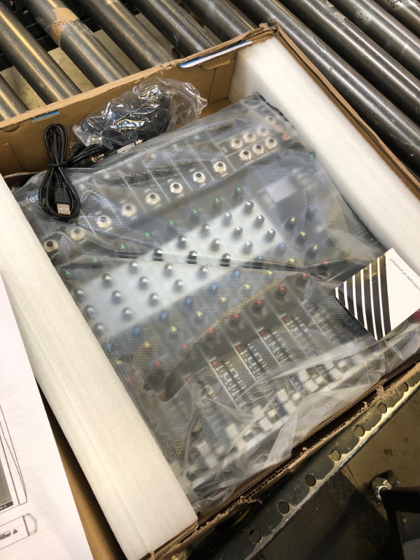 Photo 1 of Depusheng DT8 Professional Mixer Sound Board Console 8 Channel Desk System Interface Digital USB Computer MP3 Input 48V Phantom Power Stereo DJ Studio FX Steel Chassis