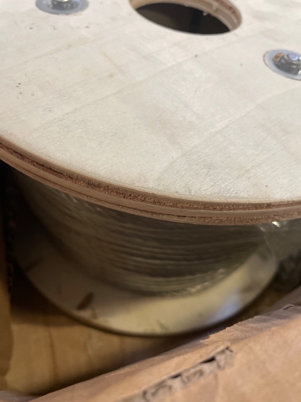 Photo 1 of hannger 1/4 Stainless Steel Cable, 200ft Wire Rope with Wire Rope Clamps and Thimble, 6400lbs Breaking Strength, 7X19 Strands Aircraft Cable for Yard Zipline, Deck Railing, Boat Lifts