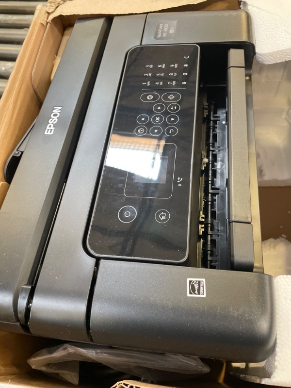 Photo 2 of Epson Workforce WF-2830 Wireless Color Inkjet All-in-One Printer, Print Scan Copy and Fax, Automatic 2-Sided Printing, 1. 4" Color LCD, 100-sheet Paper Tray, Wi-Fi Direct Connectivity, Black