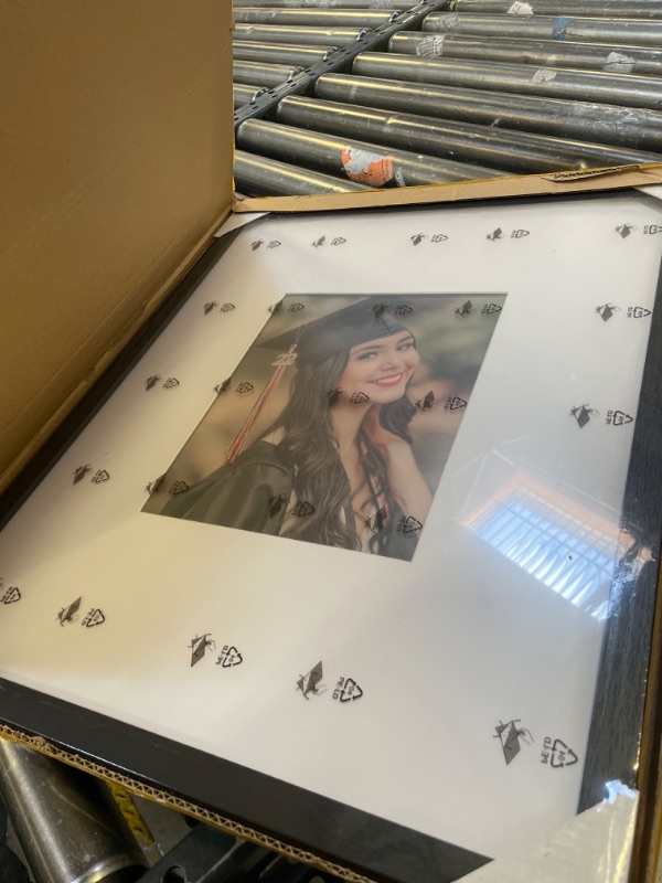 Photo 2 of GraduatePro 16x20 Signature Picture Frame Board for 8x10 Photo with Signable Mat for Birthday Party Graduation Wedding Guest Book