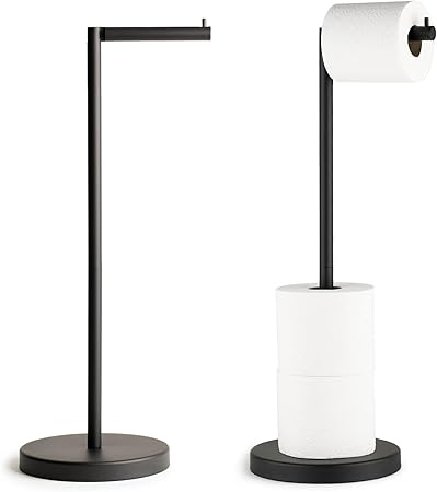 Photo 1 of Marmolux Acc - Free Standing Toilet Paper Holder Stand 1pc - Bathroom Storage for 4 Rolls of Toilet Tissue Modern Stainless Steel Matte Black Toilet Paper Stand. - Toilet Roll Stand - Tp Holder Stand
