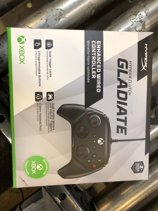 Photo 2 of HyperX Clutch Gladiate – Wired Controller for Xbox One, Xbox Series X|S, PC, Officially Licensed by Xbox, Dual Trigger Locks, Programmable Buttons, Dual Rumble Motors