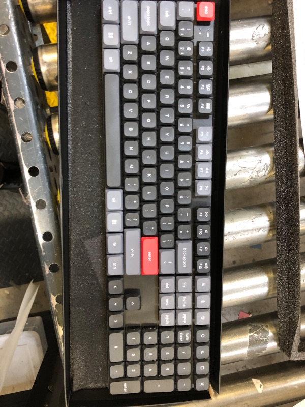 Photo 3 of Keychron K5 Pro Wireless QMK/VIA Custom Mechanical Keyboard, 100% Full Size Layout 108 Key Programmable, Ultra-Slim RGB Backlit Low Profile Gateron Red Switch Bluetooth/Wired for Mac Windows Linux