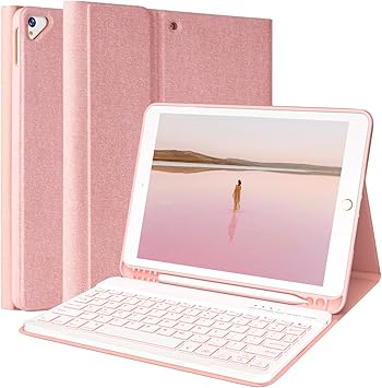 Photo 1 of FUWANG Keyboard Case for iPad 9th Generation 10.2 inch 2021 - Detachable 7 Colors Backlit Stand Folio Keyboard Cover for iPad 8th Gen/7th Gen/iPad Pro 10.5"/iPad Air 3rd Gen, with Pencil Holder
