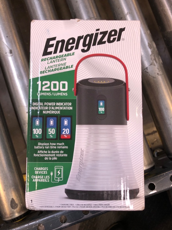 Photo 2 of Energizer Power Indicator Lantern, Rechargeable LED Lantern with Digital Power Indicator and Built-in USB Power Bank, 1,200 Lumens