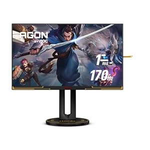 Photo 1 of AOC - AG275QXL 27" LCD QHD Gaming Monitor - Black/Gold
