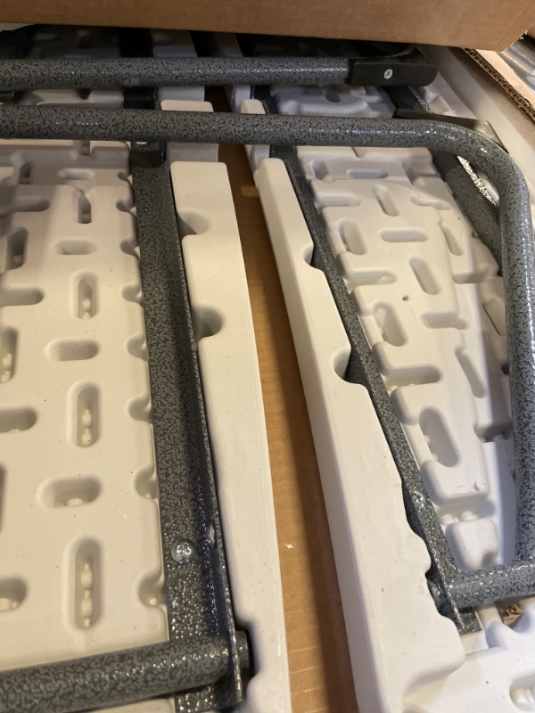 Photo 1 of DWVO 37" Picnic Table, Folding Picnic Tables for Outdoors with Weather Resistant Resin Tabletop & Stable Steel Frame for Yard Patio Lawn Party, White