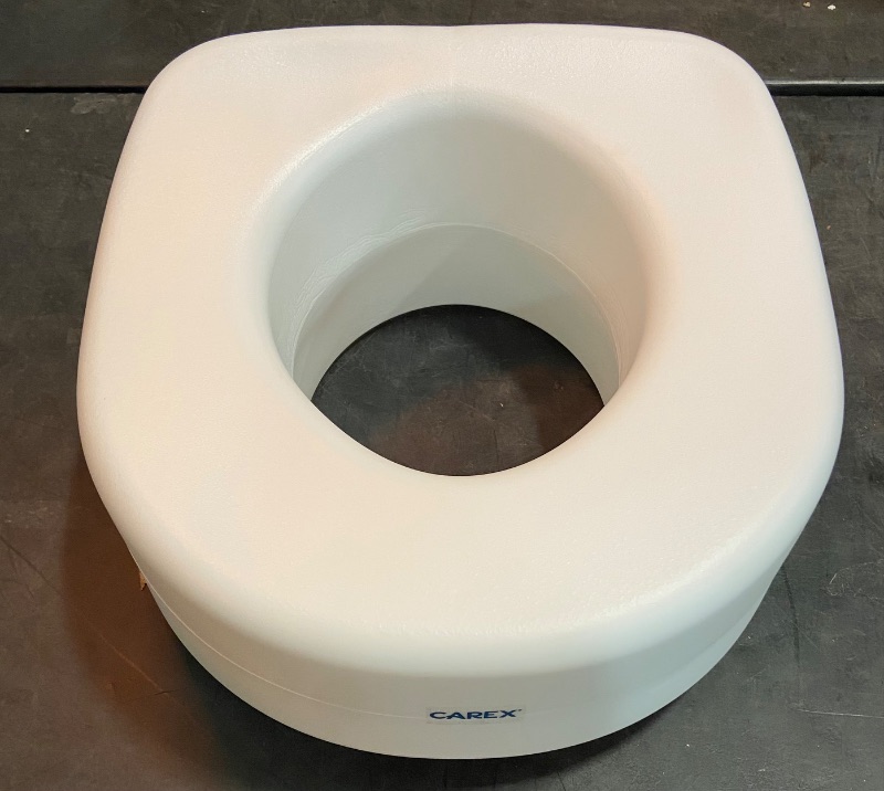 Photo 2 of Carex Toilet Seat Height Extender Handicap Bathroom Seat Elevated Toilet Cushions for Raising Toilet Height, Adjustable Raised Seat for Handicap