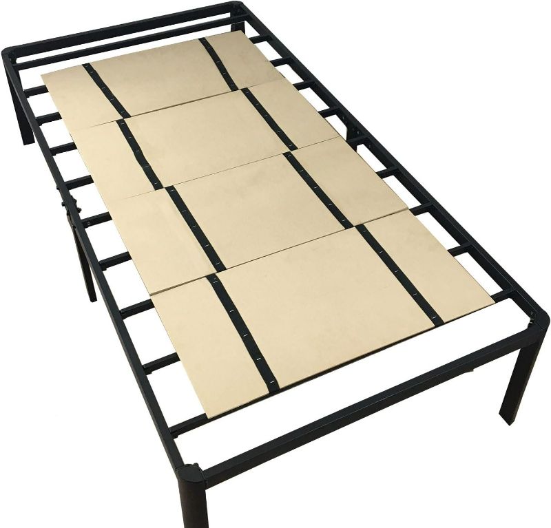 Photo 1 of DMI Foldable Box Spring, Bunkie Board, Bed Support Slats for Support to Streamline and Minimize the Bed, No Assembly Needed, Twin Size, 60 x 30,Brown