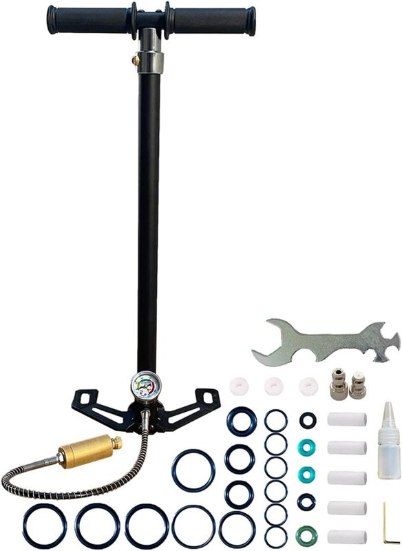 Photo 1 of 30Mpa 4500Psi 4 Stage PCP Hand Pump Air Compressor High Pressure Operated HPA Tank Hunting Air Rifle