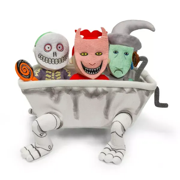 Photo 1 of KidRobot Disney Nightmare Before Christmas Lock Shock and Barrel in Bathtub 9" Plush
