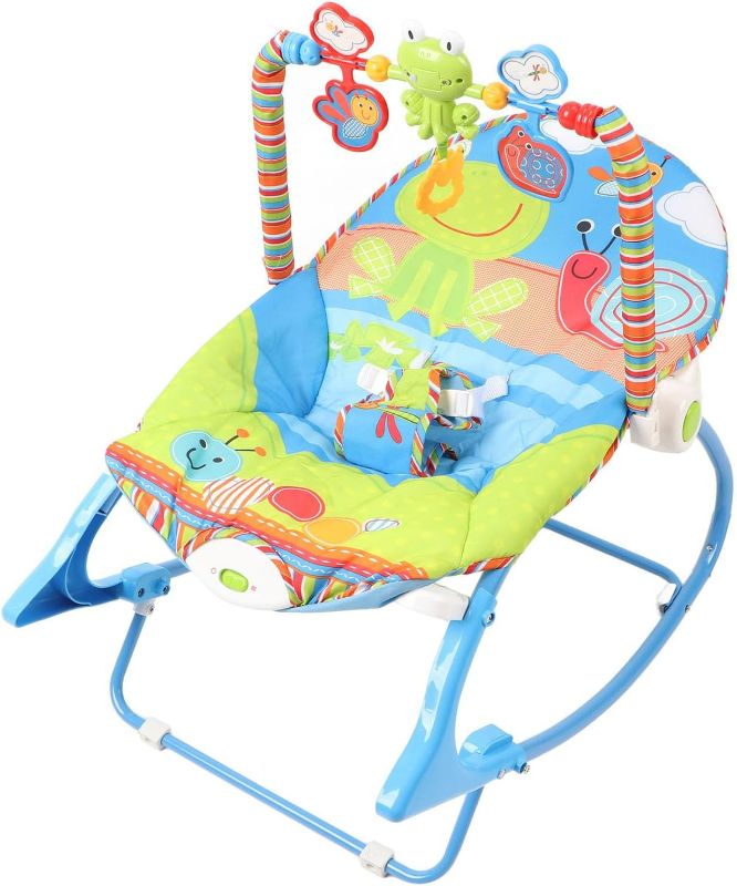 Photo 1 of Childrens Toys Ride on Toys, Cartoon Animal Shaped Baby Rocking Chair with Safety Strap Plastic Material Adjustable Music Infant Seat Ergonomic Childrens Toys