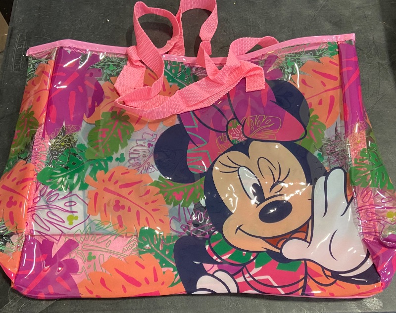 Photo 2 of Fast Forward Disney Minnie Mouse Beach Bag Tote Bag For Women | Minnie Mouse Beach Tote Travel Bag for Adults, Kids, Girls, Boys | Cute Minnie Mouse Accessories and Reusable Grocery Bags