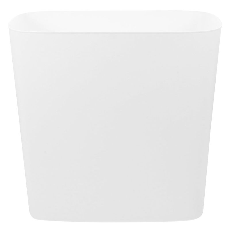 Photo 1 of Zerodeko Bathroom Waste Bin Bathroom Garbage Can Litter Trash Can Toilet Waste Bin Waste Dustbin Slim Waste Basket Small Trash Bin Slim Trash Can Office Multifunction Pp Accessories White