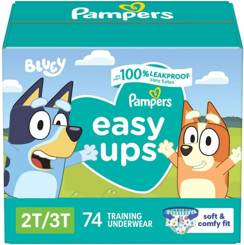 Photo 1 of Pampers Easy Ups Boys & Girls Bluey Potty Training Pants - Size 2T-3T, 74 Count, Training Underwear