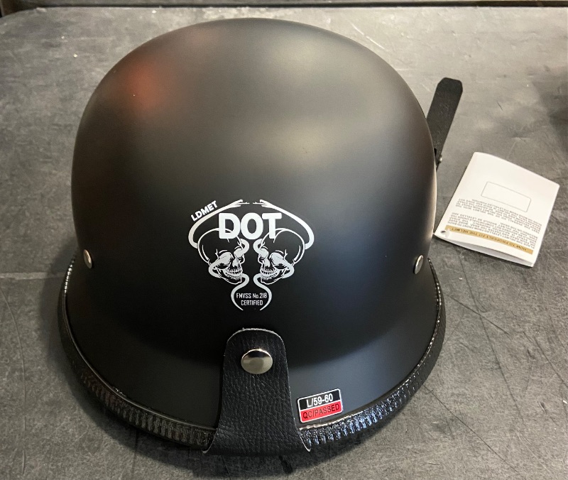 Photo 2 of Black DOT Approved Open Faces Helmet