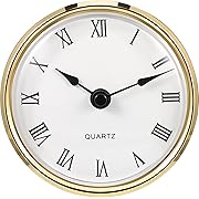 Photo 1 of Hicarer 3-1/8 Inch (80 Mm) Quartz Clock Fit-up/Insert with Roman Numeral, Round Quartz Movement