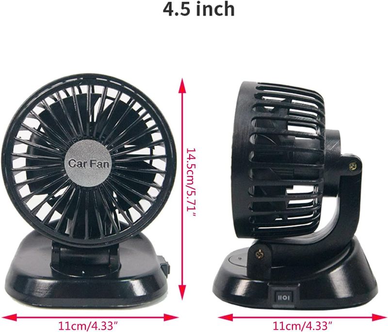 Photo 1 of Car Cooling Fan with USB/Cigarette-Lighter Port for Car Truck SUV- Boat Office Home Use Adiustable Cooling Fan Car Fan