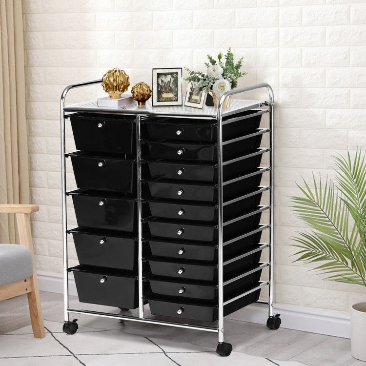 Photo 1 of 15-Drawer Utility Rolling Organizer Cart Multi-Use Storage