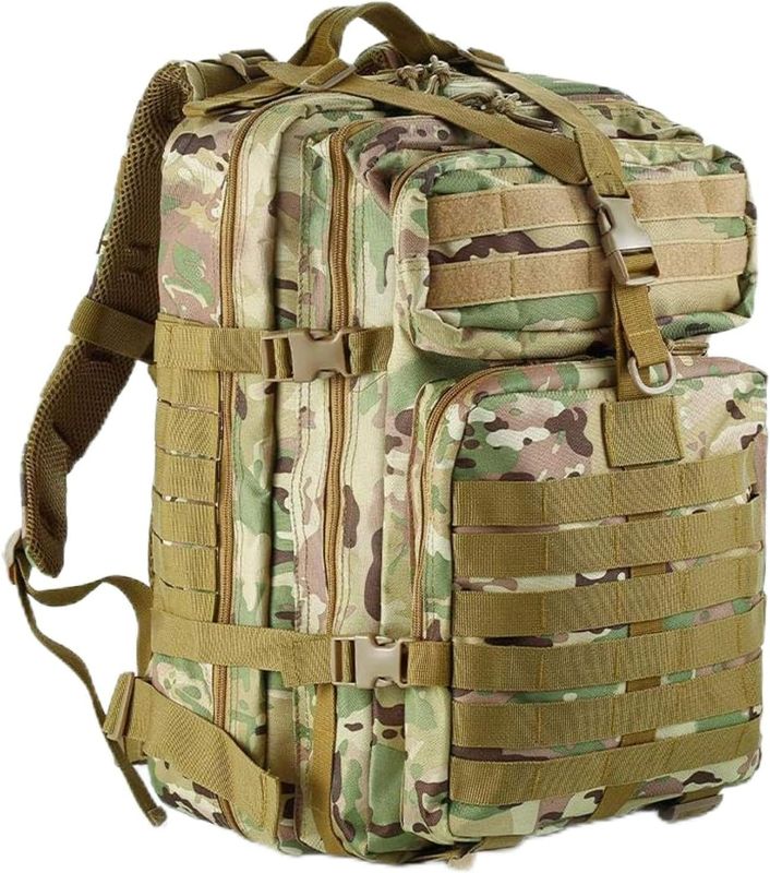 Photo 1 of AiGear 45L Tactical Backpack Camo Hiking Backpack Molle EDC Military Backpack for Men Women