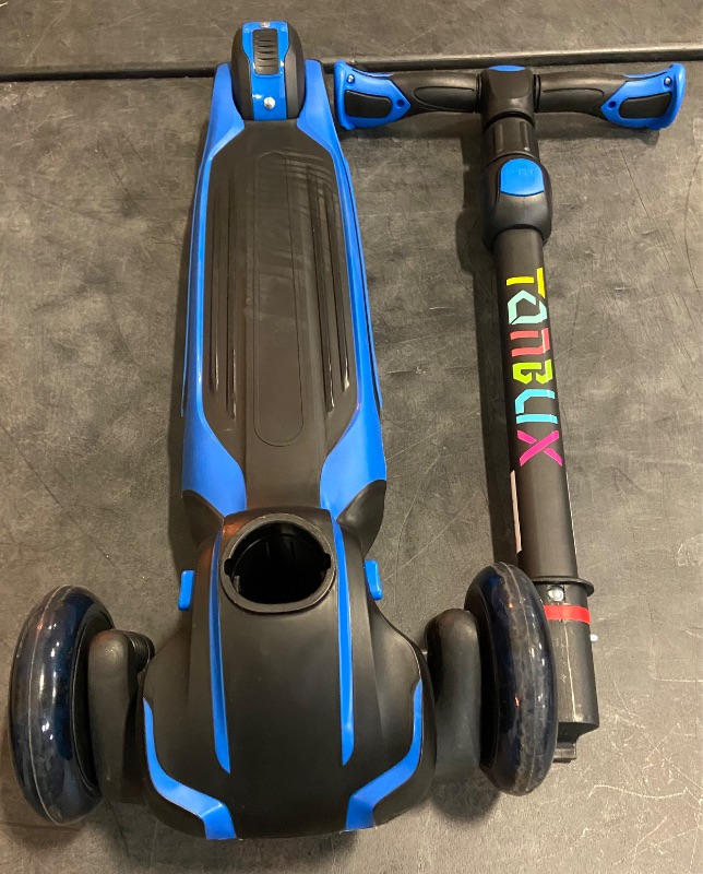 Photo 2 of TONBUX Kids Scooter for Age 3-12, Toddler Scooter with 4 Adjustable Heights, Light Up 3-Wheels Scooter, Shock Absorption Design, Lean to Steer, Balance Training Scooter for Kids