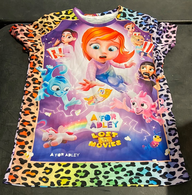 Photo 2 of XL A For Adley Cartoon Cotton Boys Girls 3D Graphic Tee