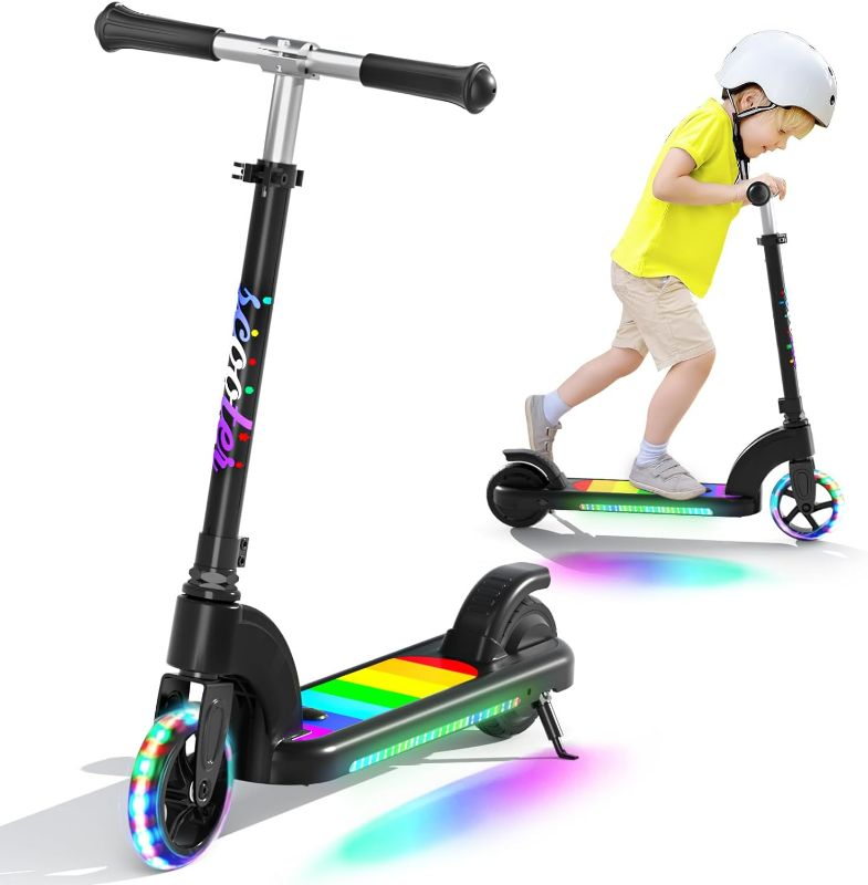 Photo 1 of **Needs Cleaned**ANHAO Electric Scooter for Kids Ages 6-12 (Mainly 6-10), Kids Electric Scooter with Adjustable Height, Kick Scooter for Kids up to 110 Lbs, up to 6Mph