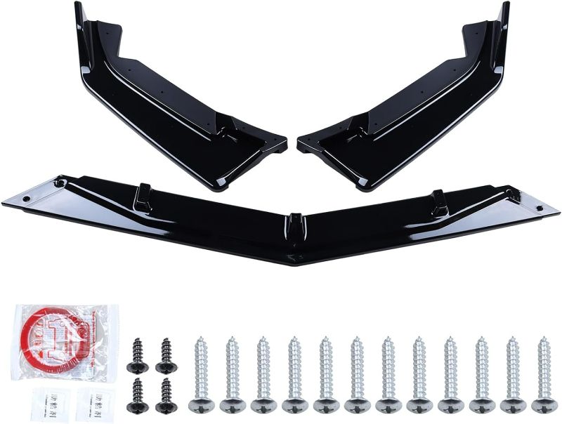 Photo 1 of New Front Bumper Lip Compatible with Cadillac CT5 2020 2021 2022 2023 2024 Body Kit-Gloss Black Sport Front Spoiler 3pcs