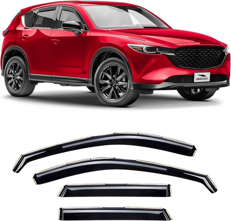 Photo 1 of Shatterproof in-Channel Window Deflectors for Mazda CX 5 ,2017-2025, Rain Guards, Window Visors for Cars, Vent Deflector, Car Accessories, 4 pcs 