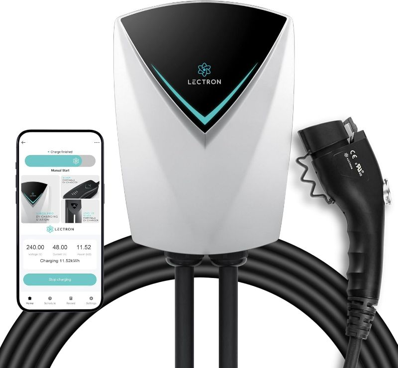 Photo 1 of Lectron Electric Vehicle Charging Station (WiFi) 48 Amp with App Control - Powerful Level 2 EV Charger (240V) with NEMA 14-50 Plug/Hardwired - V-Box Pro Compatible with All J1772 EVs