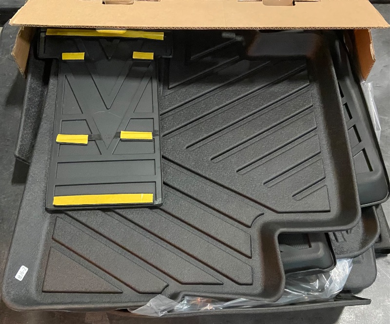 Photo 2 of Rongtaod Floor Mats Compatible with 2020-2025 Hyundai Palisade Floor Liner Trunk Mat Cargo Mat Cargo Liner Back Seat Cover Protector 2024 Palisade Accessories (Trunk Mat with Backrest Mat+Floor Mats)