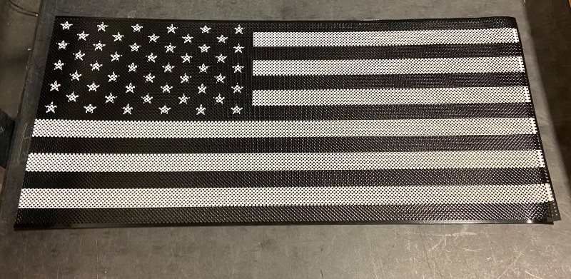 Photo 2 of Moveland Grill Insert with US Flag - Aluminum Alloy Mesh Grille Grid Insert Screen Compatible with Jeep Wrangler JL & Jeep Gladiator 2018 2019 2020 2021 2022 2023 2024