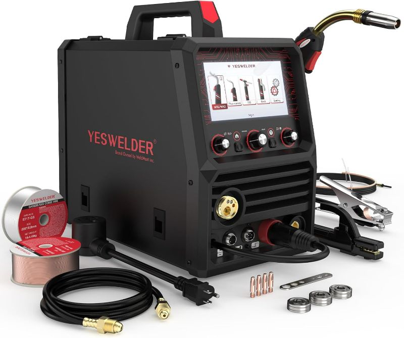 Photo 1 of YESWELDER Firstess DP200 Dual Pulse,7-Inch LCD Screen 120/240V Dual Voltage MIG Welder,MIG/Pulsed MIG/Flux Core/Spool Gun MIG/Lift TIG/Stick Multiprocess Welding Machine