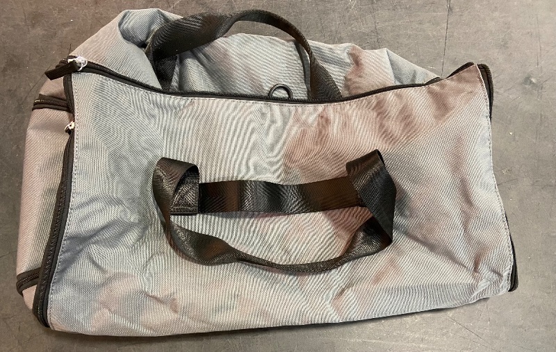 Photo 3 of Plain Grey Duffle Bag with Side Pockets