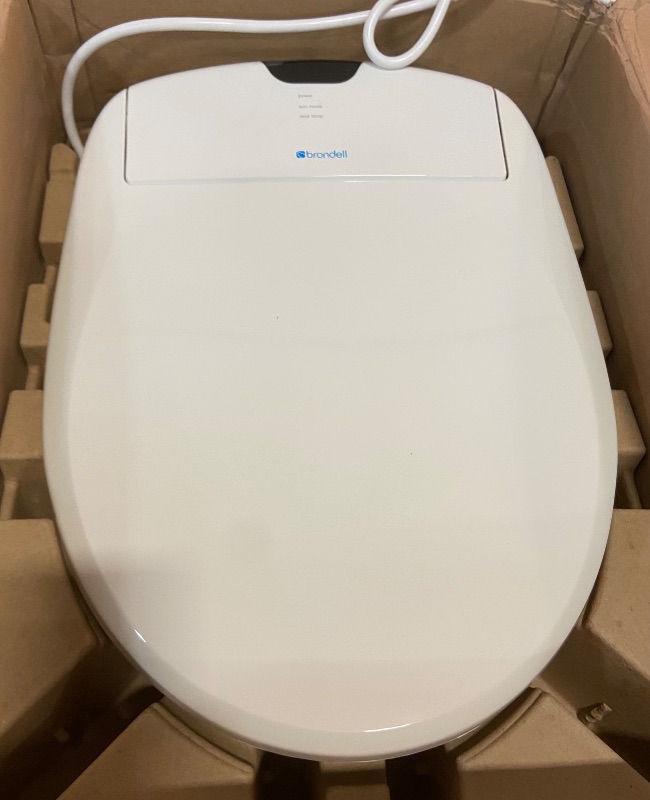 Photo 1 of Brondell Bidet Toilet Seat S1400, Smart Toilet Seat, Dual Stainless-Steel, Self-Cleaning Nozzle With Clean Plus Technology, Endless Warm Water Bidet, Warm Air Dryer-Nightlight, Heated Seat, Elongated