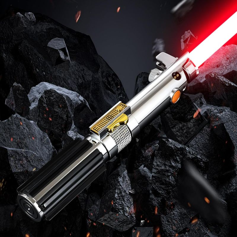 Photo 1 of Pixel Lightsaber, Motion Control 39 Sets Sound Effects with 12 Colors Change Light Saber, Smooth Swing Metal Handle Lightsabers for Adults, Boys Cosplay Gifts (Pixel 39 Sets Sound Effects)