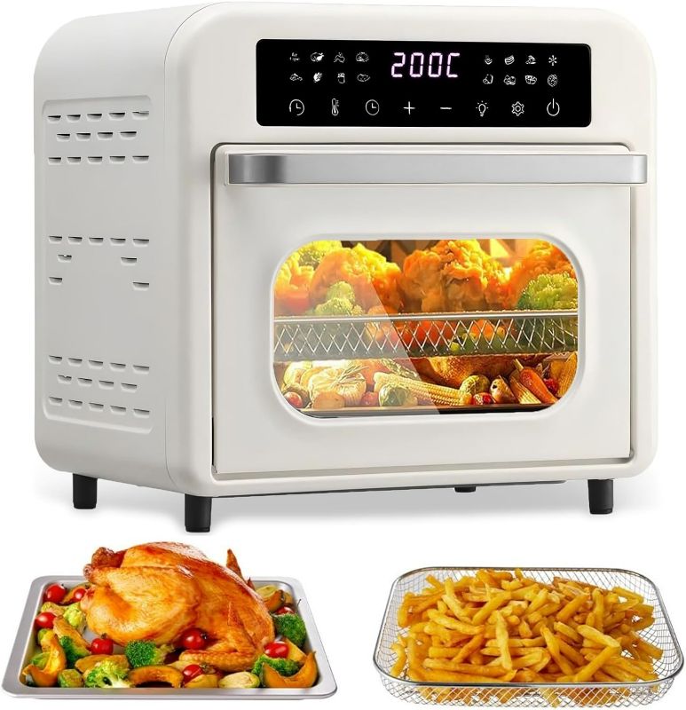 Photo 1 of Air Fryer And Toaster Oven Combo, 15.8qt/15l 360°Convection Cooking Oven Combo w/ 1-60 Min Timer, Countertop Oven w/ 180-430°f, Temp Control, Bake/Broil/Toast/Dehydrate/Reheat, White