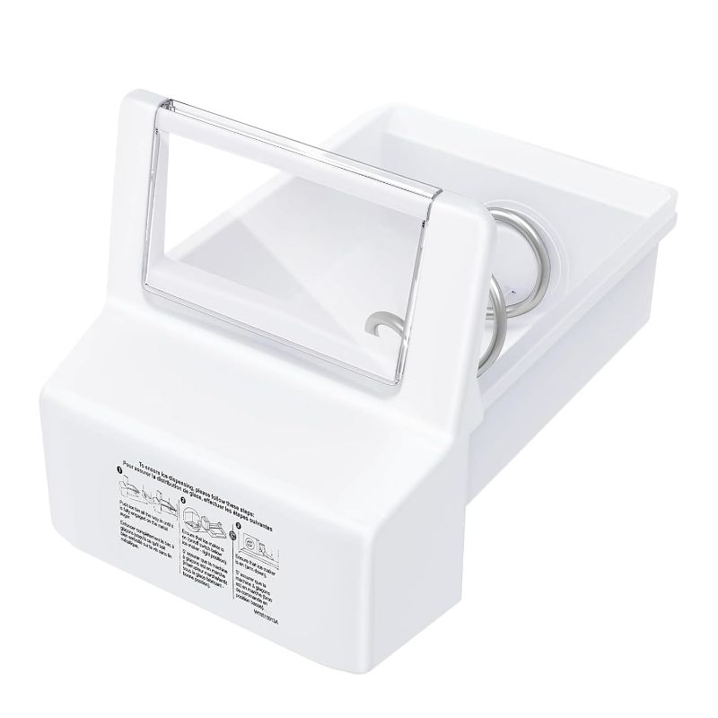 Photo 1 of Upgraded WPW10558423 Refrigerator Ice Bucket Compatible with Whirlpool Ice Maker Replacement W10558423 Whirlpool Ice Bucket Ice Bin WRS325FDAM04, WRS315SDHM08, WRS325SDHZ, WRS315SDHZ Ice Maker Tray