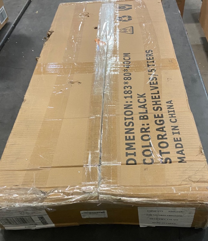 Photo 1 of 72" H Garage Shelving Heavy Duty Storage Shelves Loads 2000LBS,Adjustable 5 Tier Garage Storage Shelves Rack Shelf for Basement, Pantry, Warehouse, Kitchen, 72" H x 31.5" W x 15.7" D, Black