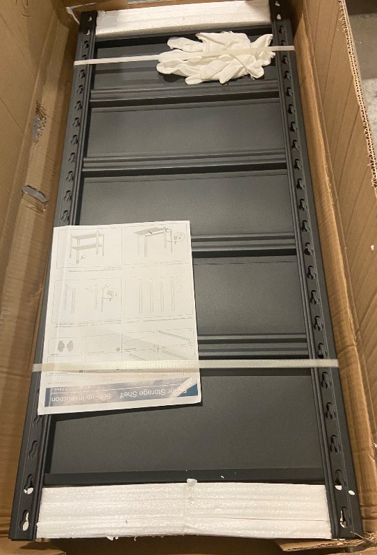 Photo 1 of 72" H Garage Shelving Heavy Duty Storage Shelves Loads 2000LBS,Adjustable 5 Tier Garage Storage Shelves Rack Shelf for Basement, Pantry, Warehouse, Kitchen, 72" H x 31.5" W x 15.7" D, Black