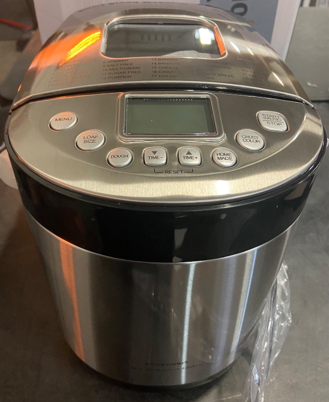 Photo 3 of KITCHENARM 29-in-1 SMART Bread Machine with Gluten Free Setting 2LB 1.5LB 1LB Bread Maker Machine with Homemade Cycle - Stainless Steel Breadmaker with Recipes Whole Wheat Bread Making Machine