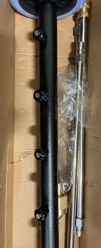 Photo 1 of RIDGE WASHER Pressure Washer Undercarriage Cleaner, 24 Inch Undercarriage Car Washer, Under Car Pressure Washer Attachment with 3 Pcs Extension Wand, 4000 PSI