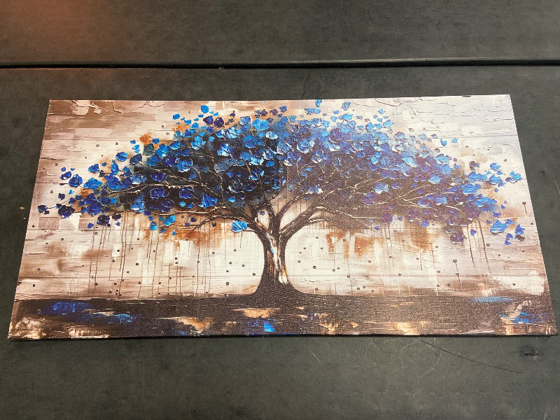 Photo 1 of Lapremoly Framed Wall Decor For Living Room Wall Art For Office Bedroom Decor Tree Panoramic Landscape Wall Paintings Canvas Prints Textured Abstract Pictures Artwork Modern Home Decorations